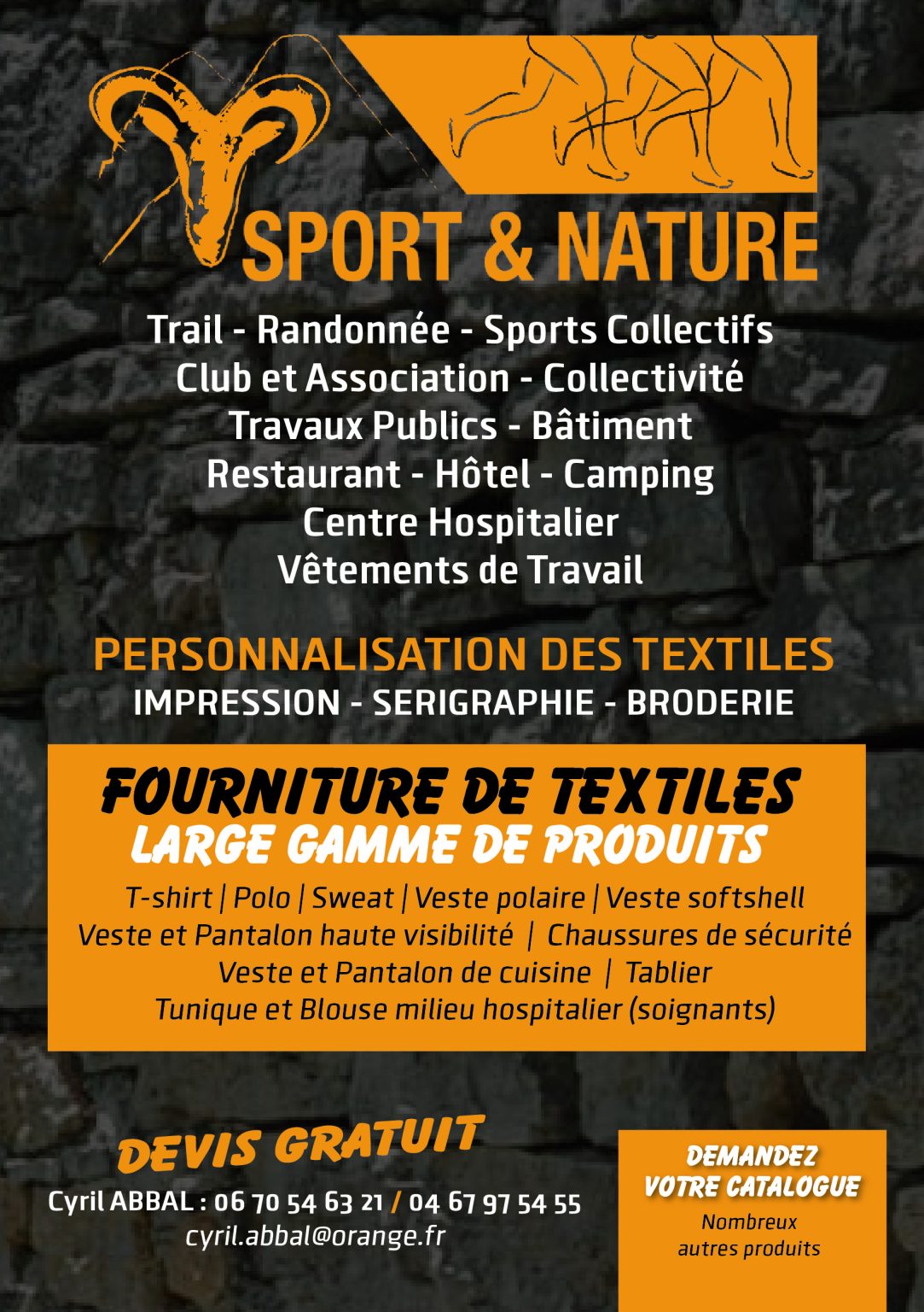 Flyer marquage textile